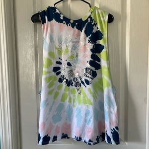 Dreamcatcher, tie-dye tank top